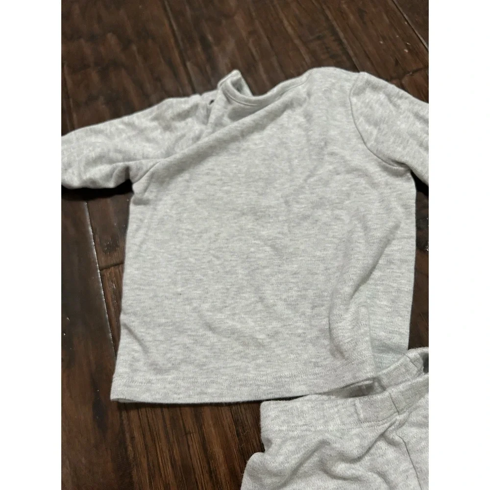 Baby Mori Bamboo Cotton Grey Pajamas 12-18 Month Soft Long-sleeve Pants